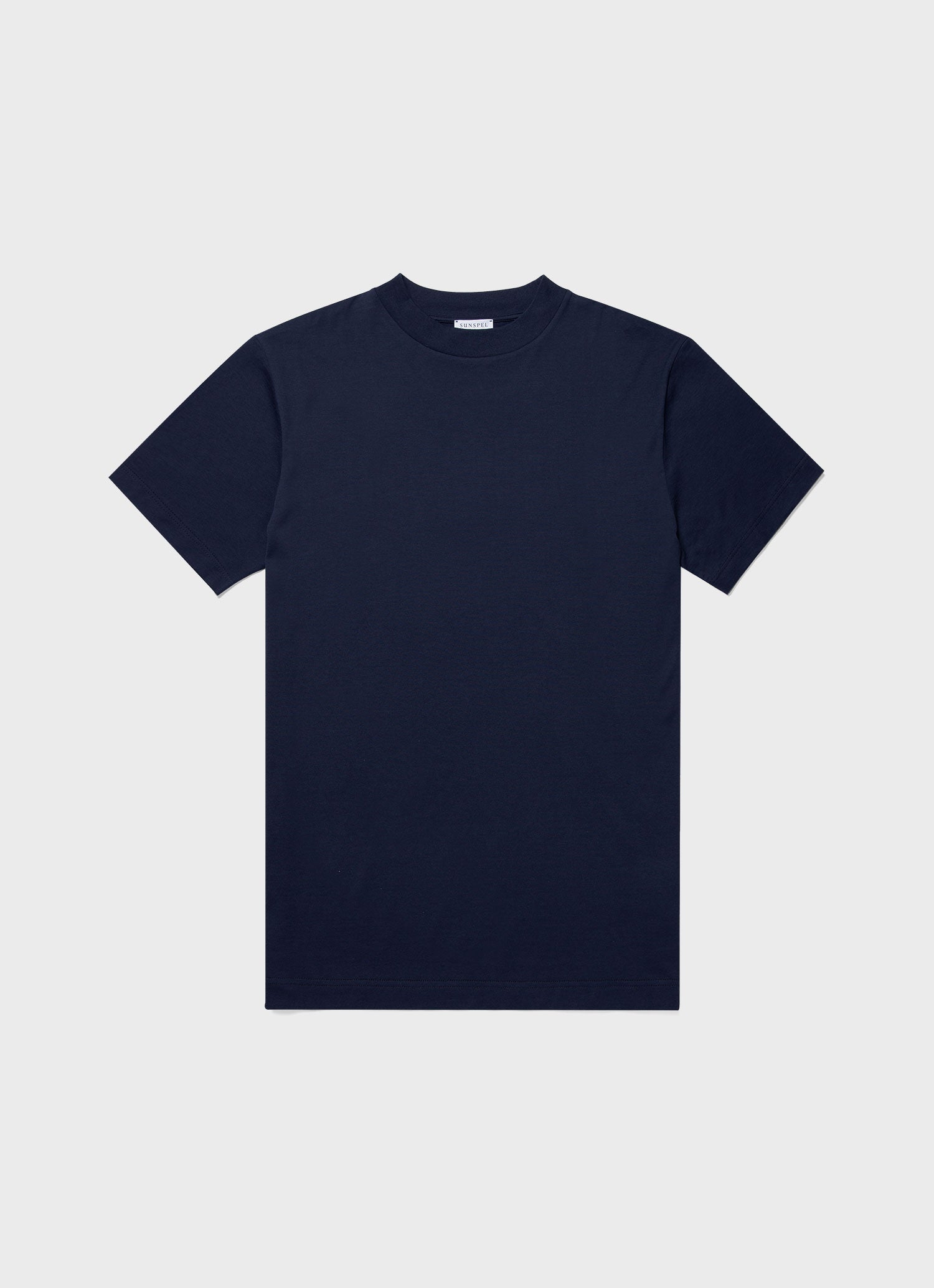 モックネックTシャツ（Navy）| Sunspel