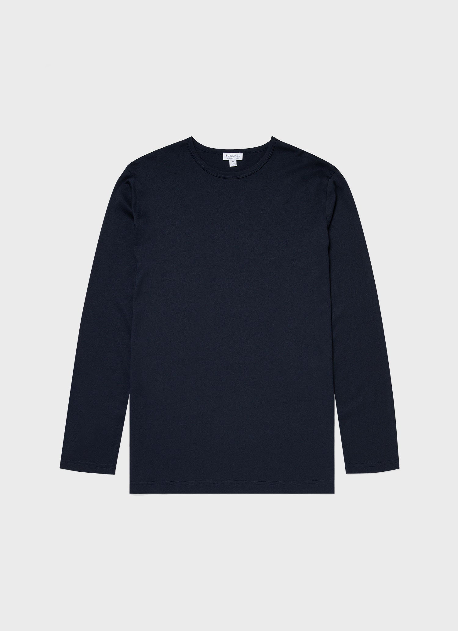 コットン モダール ラウンジ ロングスリーブ Tシャツ （Navy）| Sunspel