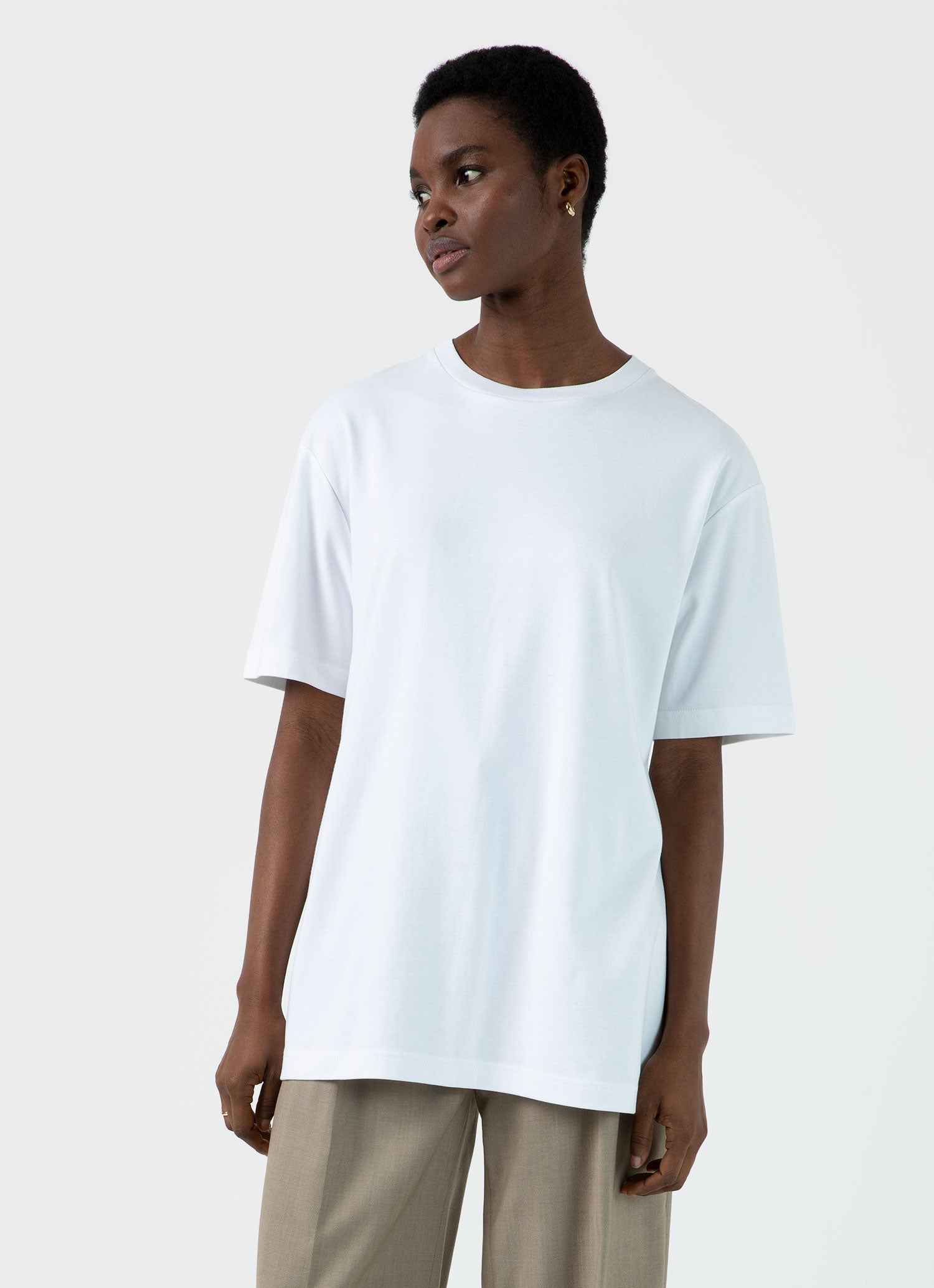 オーバーサイズ（ヘビーウェイト）Tシャツ（White）| Sunspel
