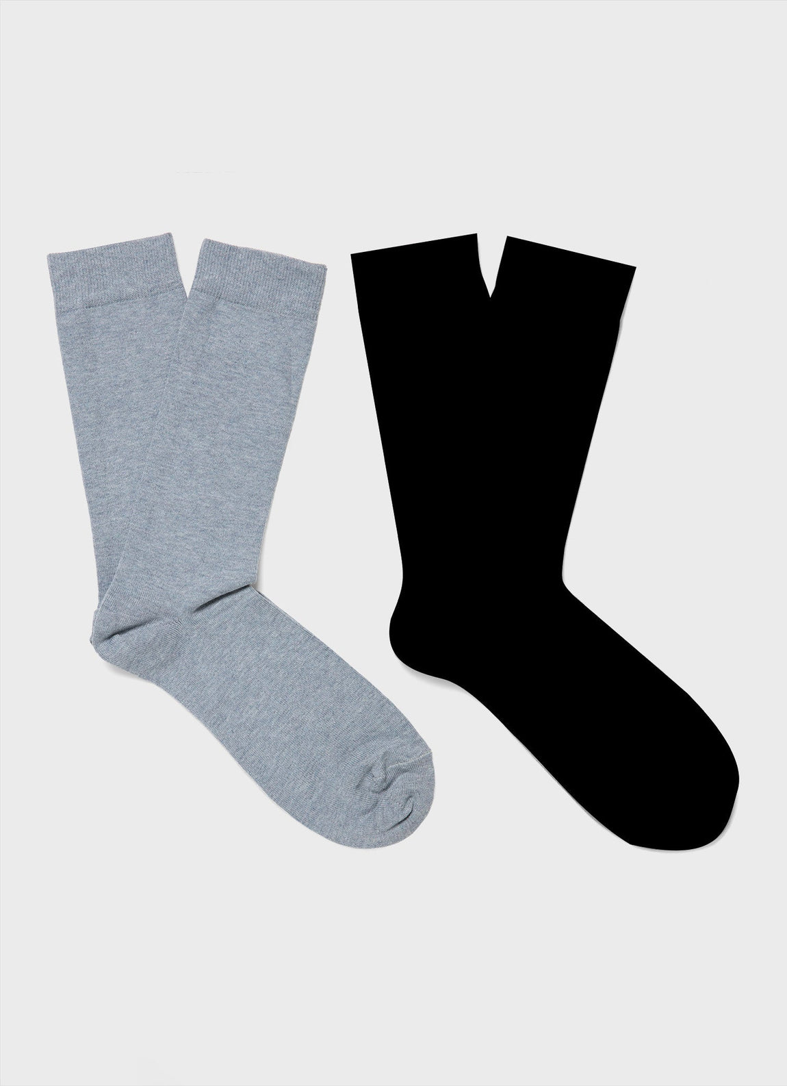 Sock Gift Set in Black/Smoke Blue Melange