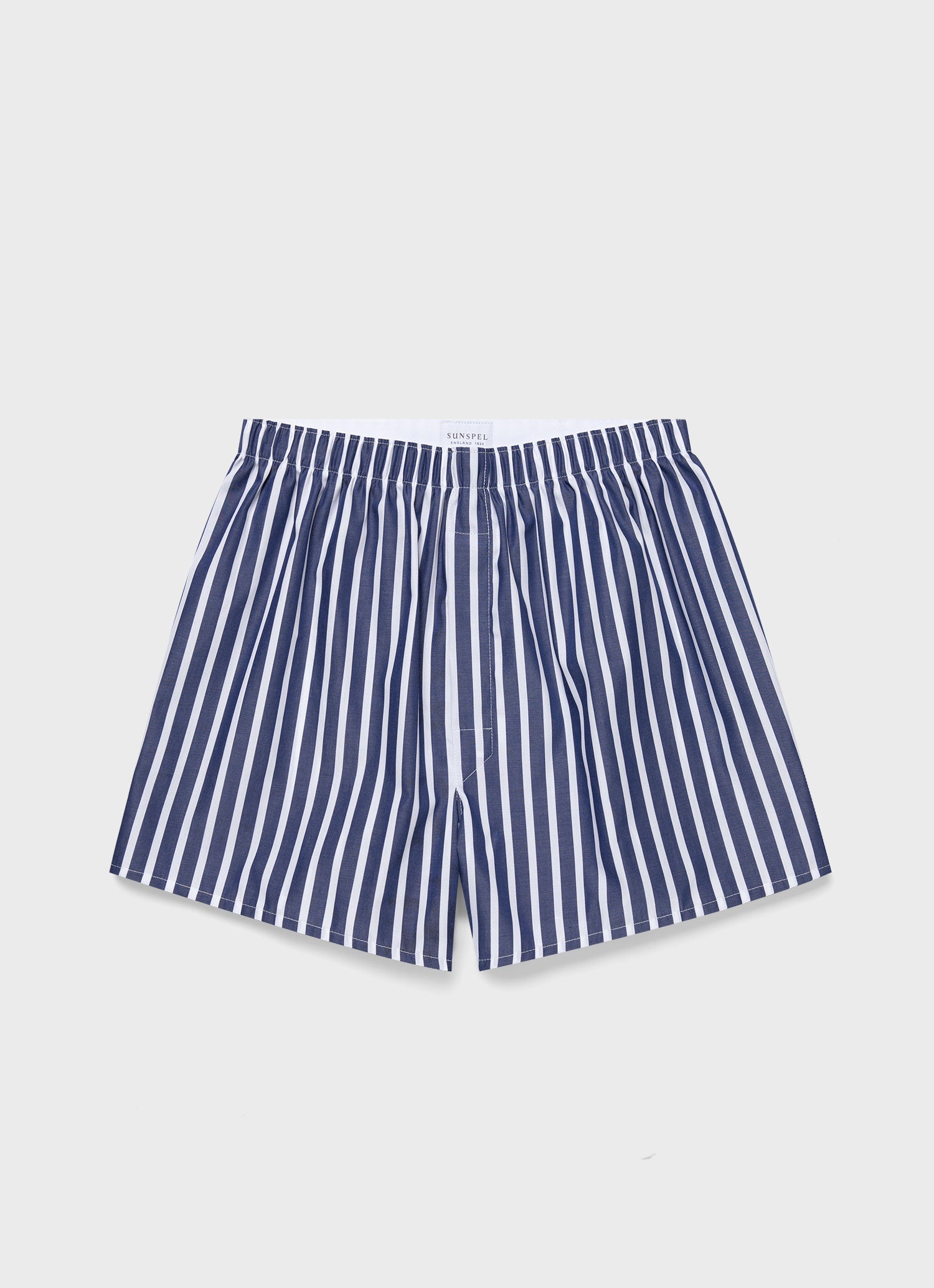 Men's Classic Boxer Shorts in Navy/White