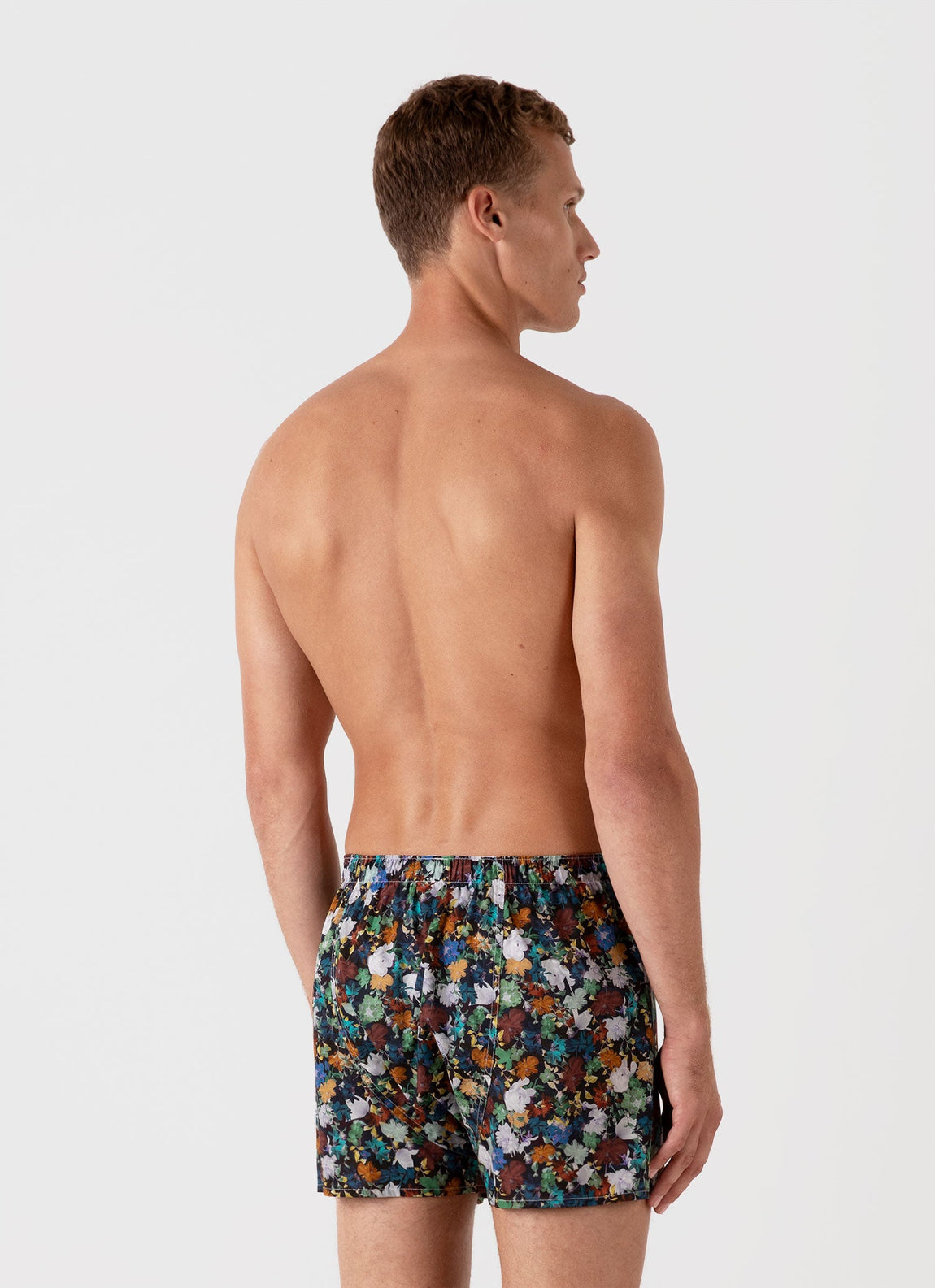 Men's Classic Boxer Shorts in Liberty Fabric in Futuristic Floral