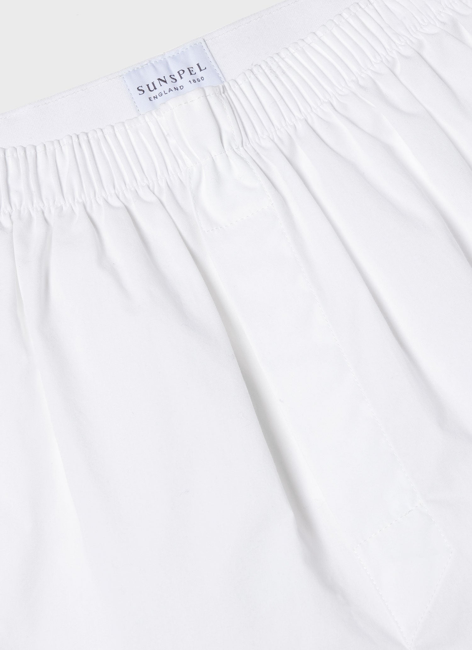 Men's Long Cut Classic Boxer Shorts in White