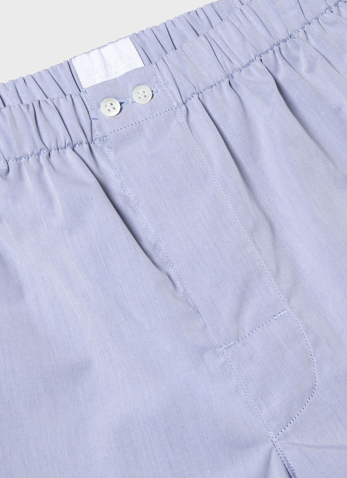 Men's Sea Island Cotton Boxer Short in Light Blue