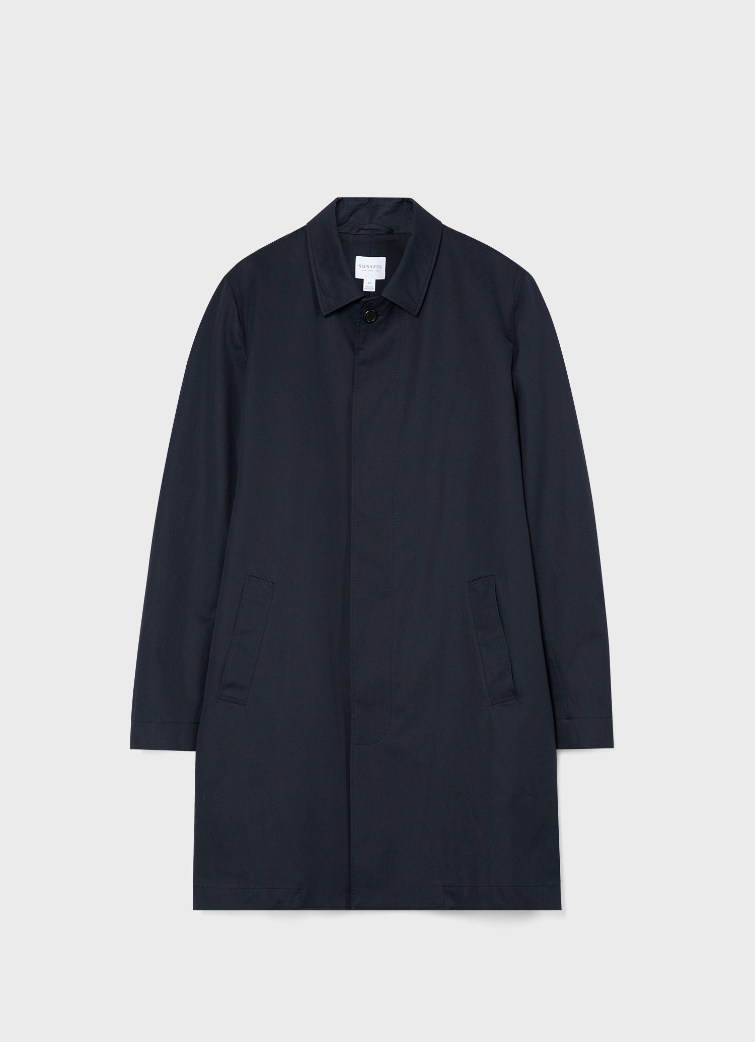 シャワープルーフ コットンマック （Navy）| Sunspel