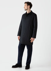 Men's Insulated Wool Mac in Charcoal Melange