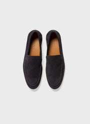 Men's Suede Loafer in Navy