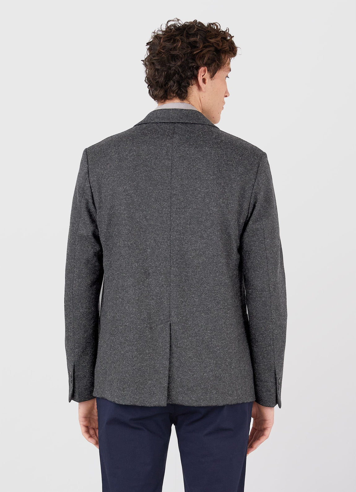 Men's Wool Blazer in Charcoal Melange