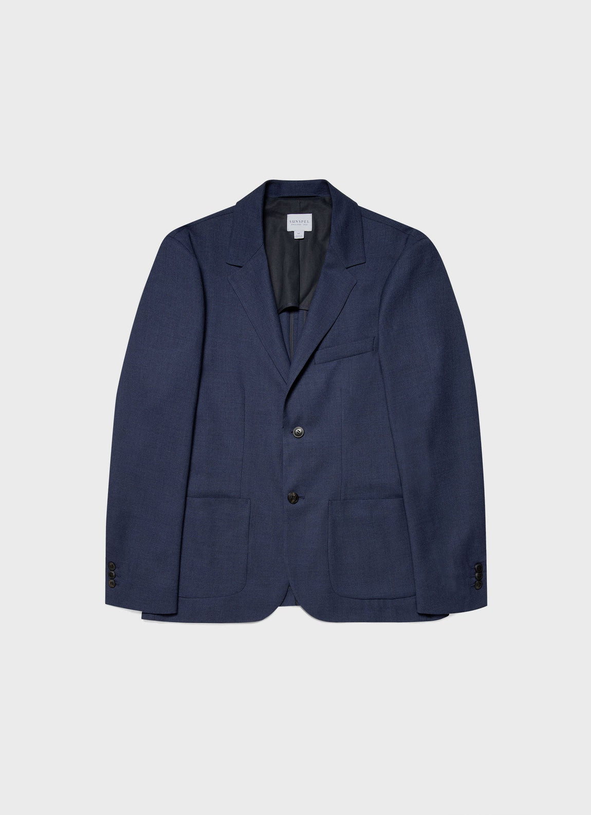 Men's Wool Blazer in Blue Melange