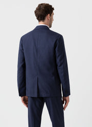 Men's Wool Blazer in Blue Melange