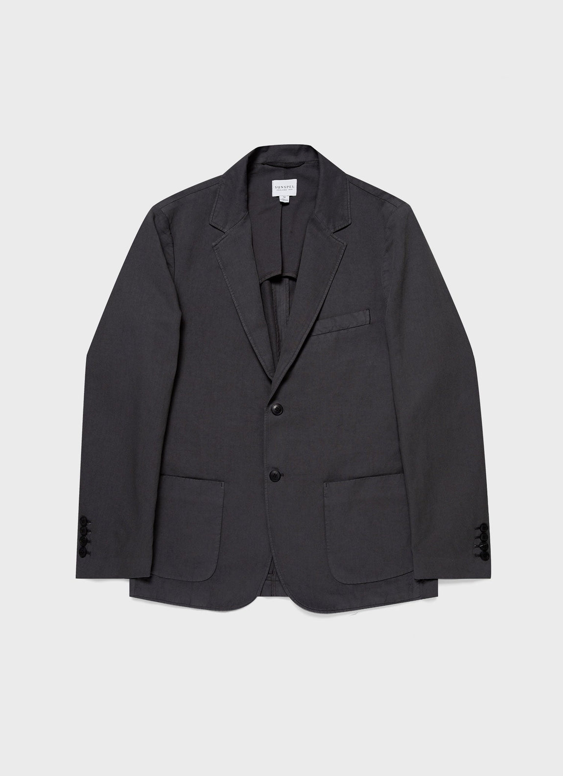 Men's Cotton Linen Two-Piece Suit in Charcoal