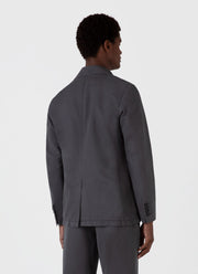 Men's Cotton Linen Two-Piece Suit in Charcoal