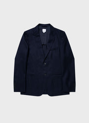 Men's Lightweight Travel Wool Blazer in Navy