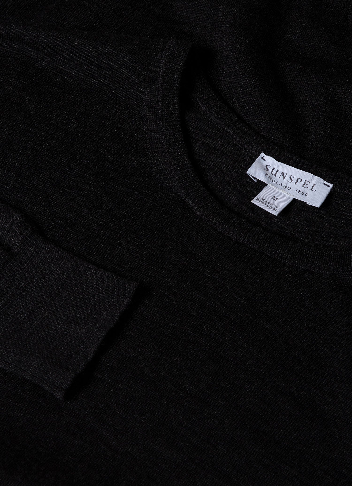 Men's Extra-Fine Merino Crew Neck in Charcoal Melange