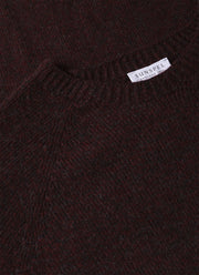 Men's Lambswool Crew Neck Jumper in Port Twist