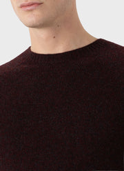 Men's Lambswool Crew Neck Jumper in Port Twist