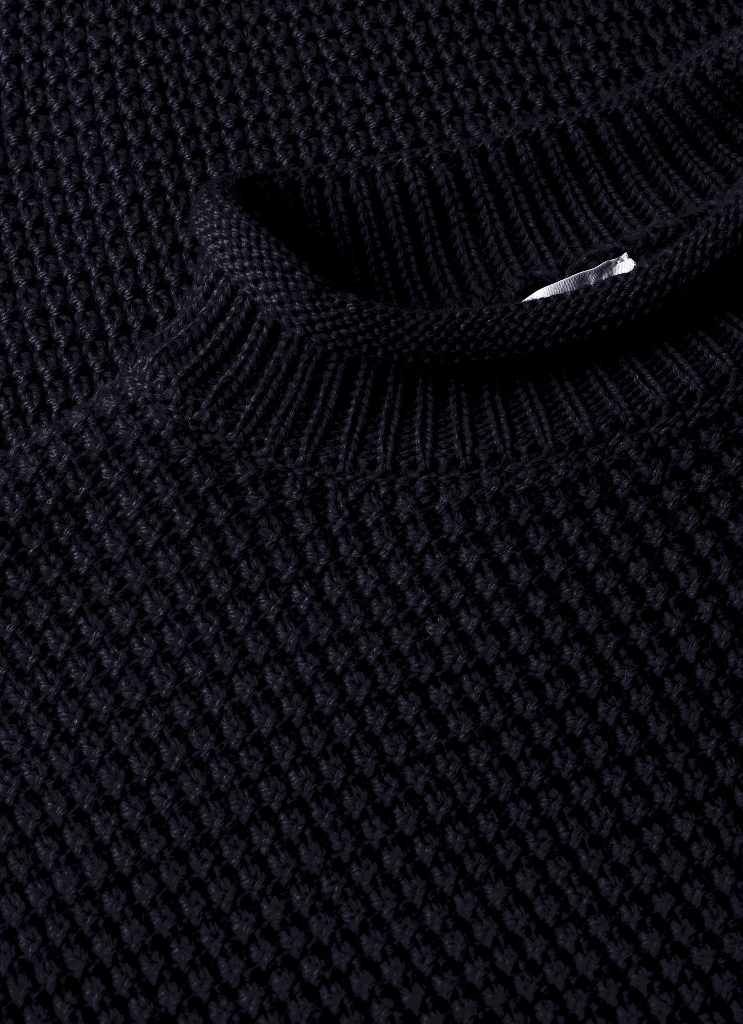 Men's Merino Fisherman Jumper in Navy