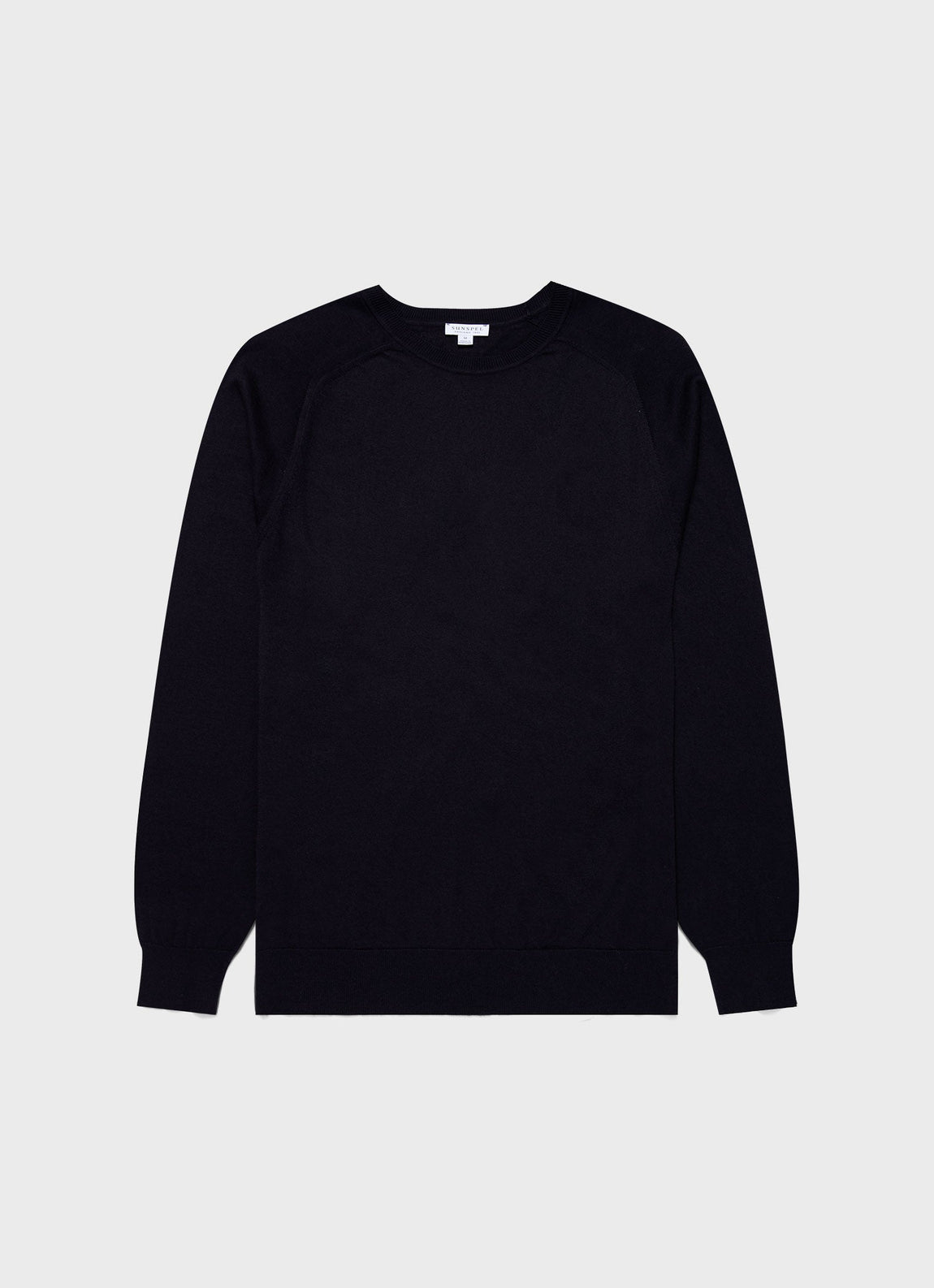 Men's Sea Island Cashmere Crew Neck Jumper in Midnight Navy