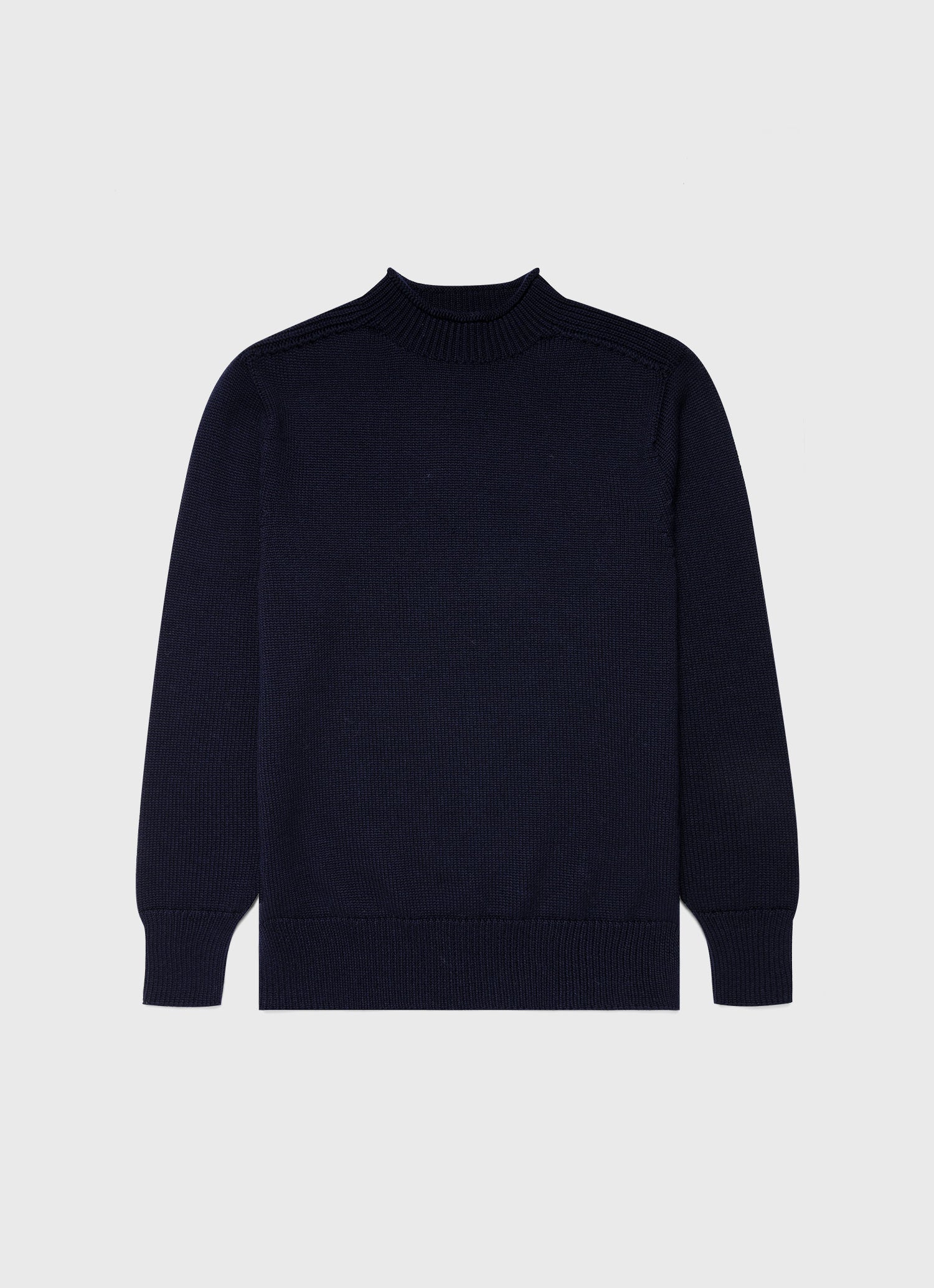 イングリッシュメリノフィッシャーマンジャンパー（Navy）| Sunspel