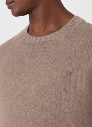 Men's Roxburgh Cashmere Jumper in Natural Brown