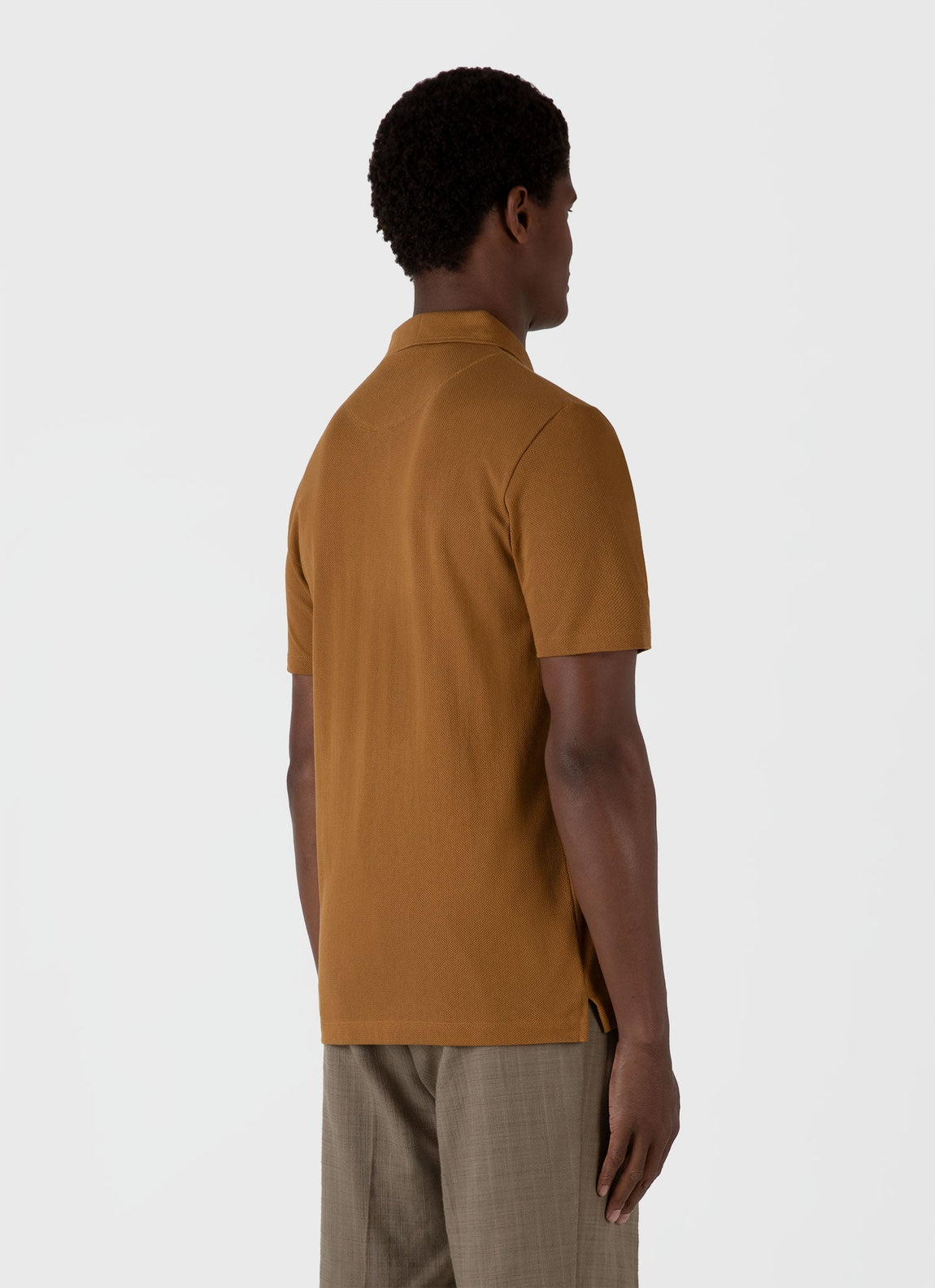 Men's Riviera Polo Shirt in Golden Brown