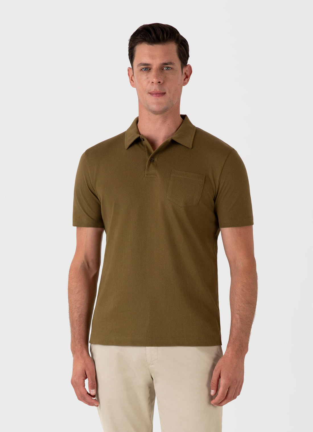 Men's Riviera Polo Shirt in Olive Green