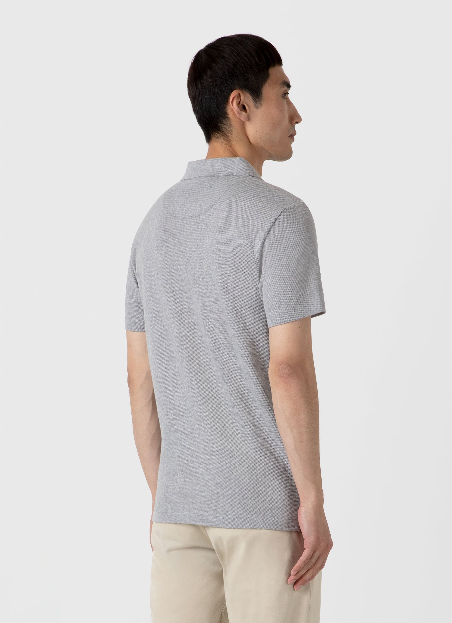 Men's Riviera Polo Shirt in Grey Melange