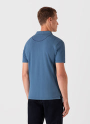 Men's Riviera Polo Shirt in Mid Indigo Wash