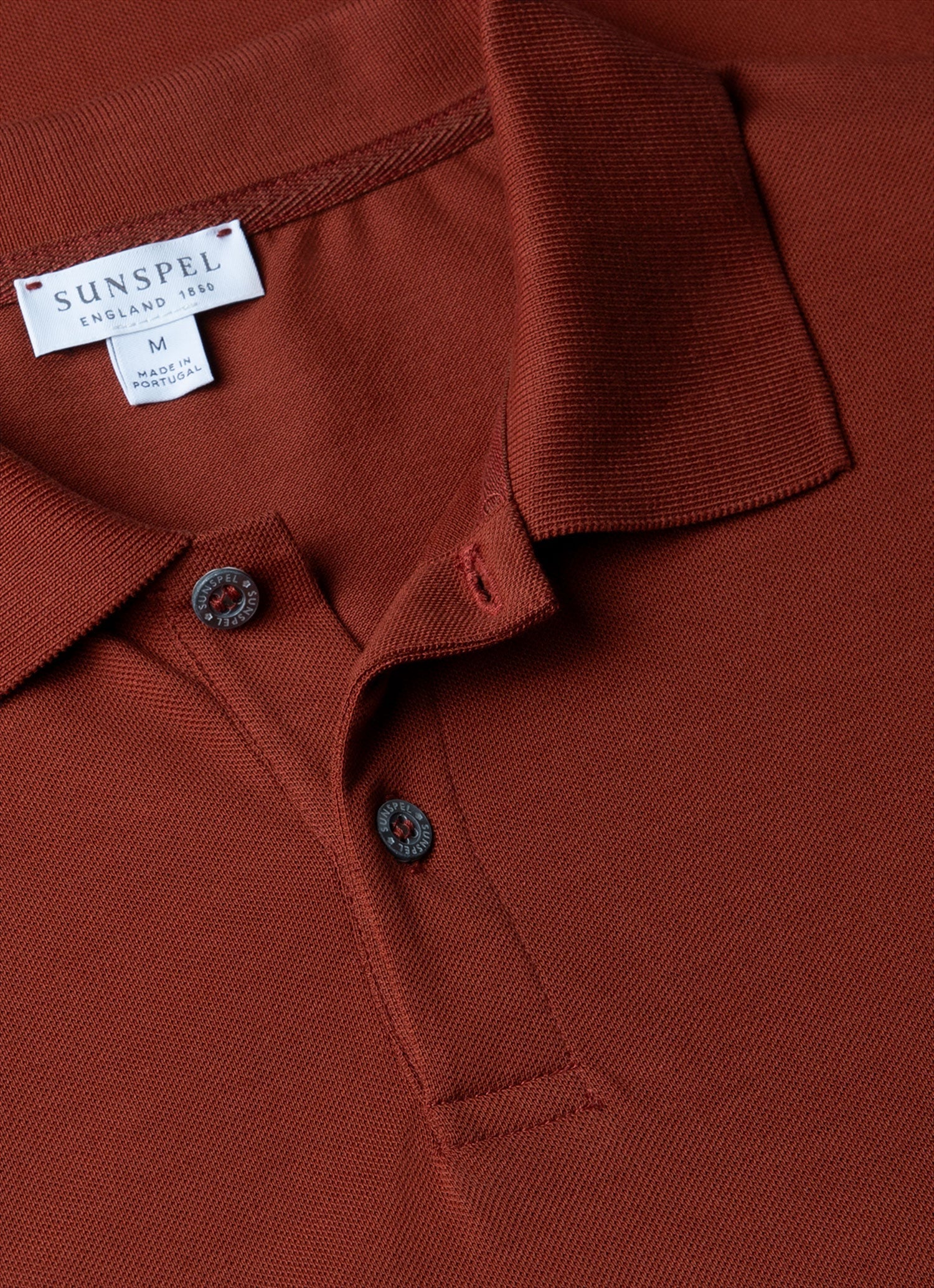 Men's Piqué Polo Shirt in Dark Clay