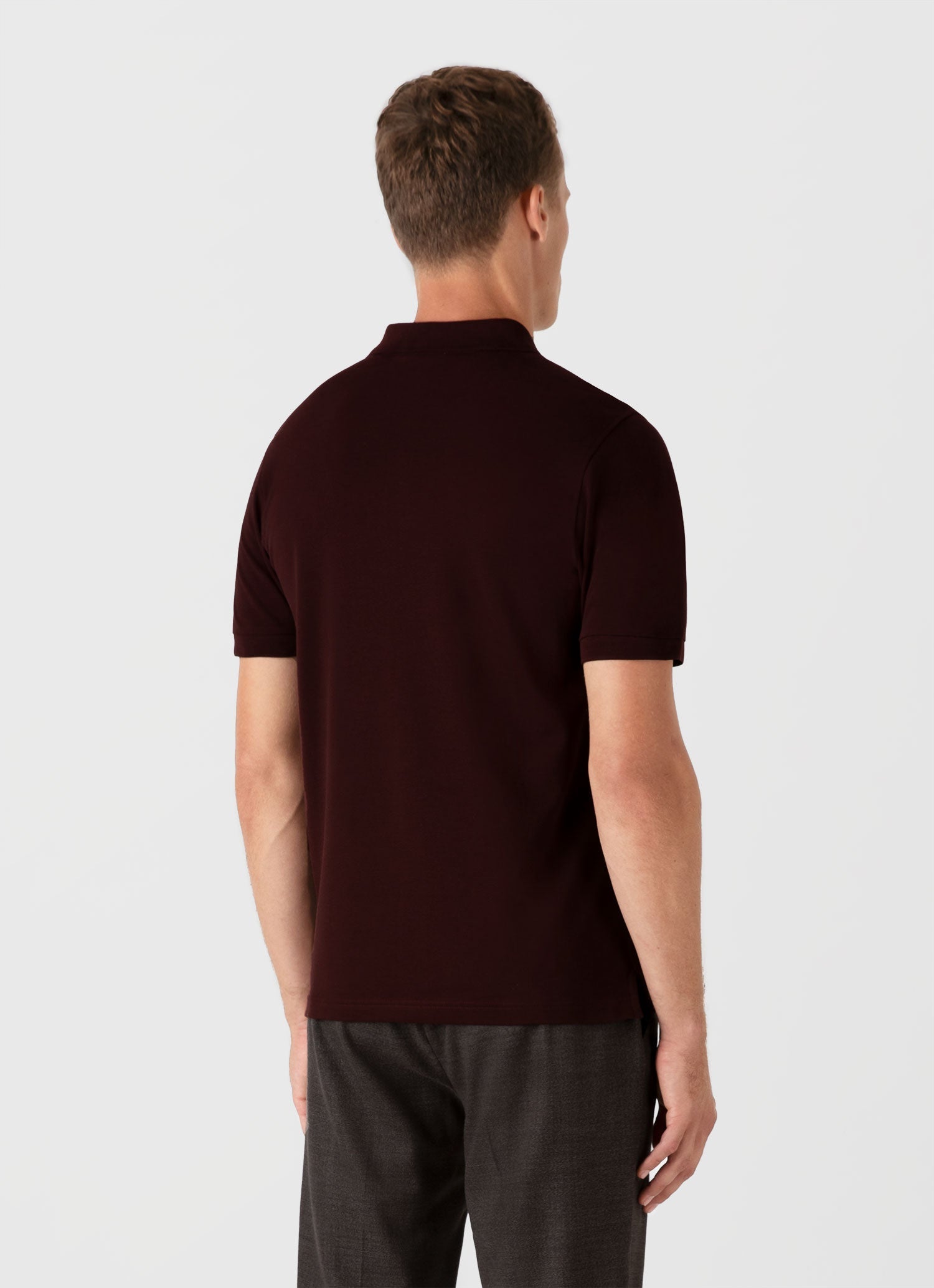 Men's Piqué Polo Shirt in Raisin