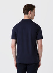 Men's Piqué Polo Shirt in Navy