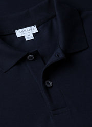 Men's Piqué Polo Shirt in Midnight Navy