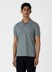 Men's Piqué Polo Shirt in Smoke Green