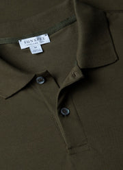 Men's Piqué Polo Shirt in Pine Green