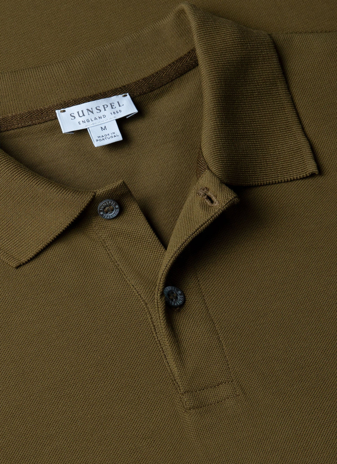 Men's Piqué Polo Shirt in Olive Green