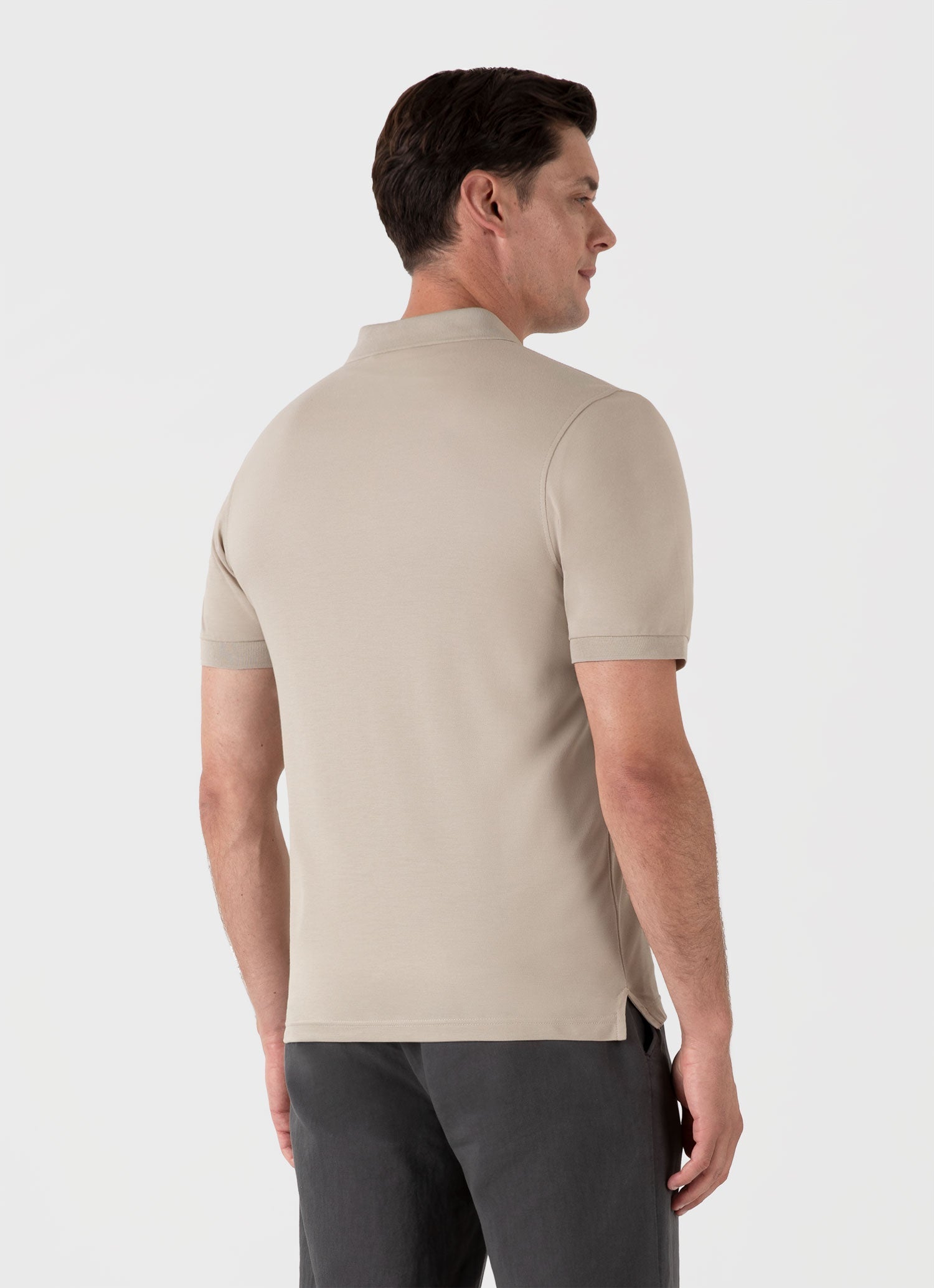 Men's Piqué Polo Shirt in Ash Grey