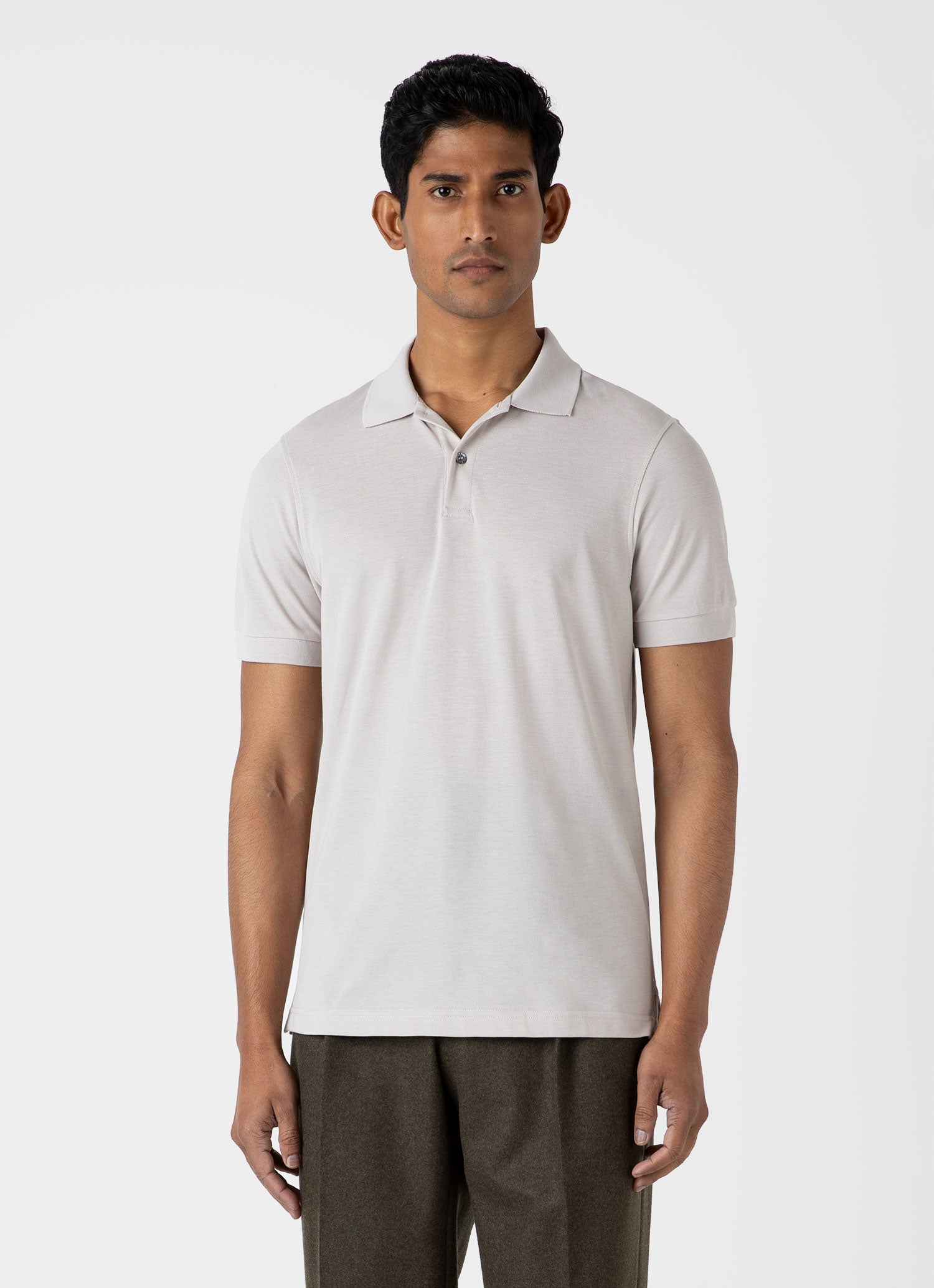 Men's Piqué Polo Shirt in Putty