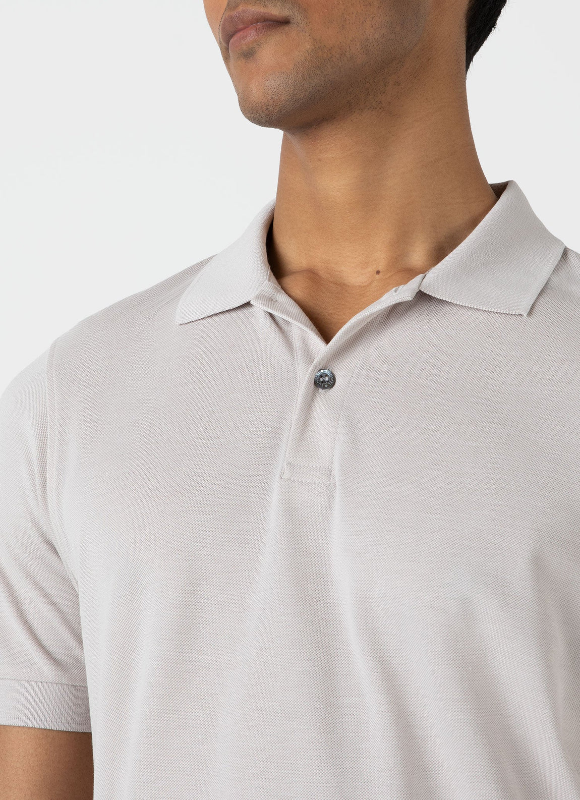 Men's Piqué Polo Shirt in Putty