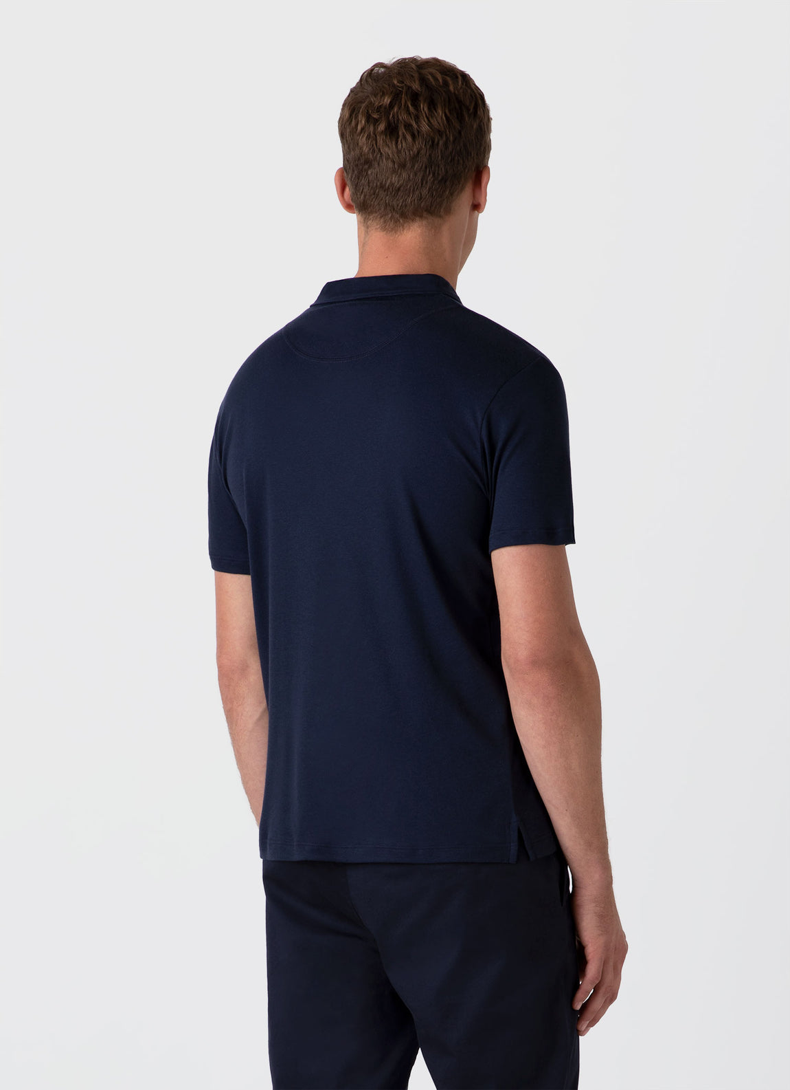 Men's Sea Island Cotton Riviera Polo Shirt in Navy