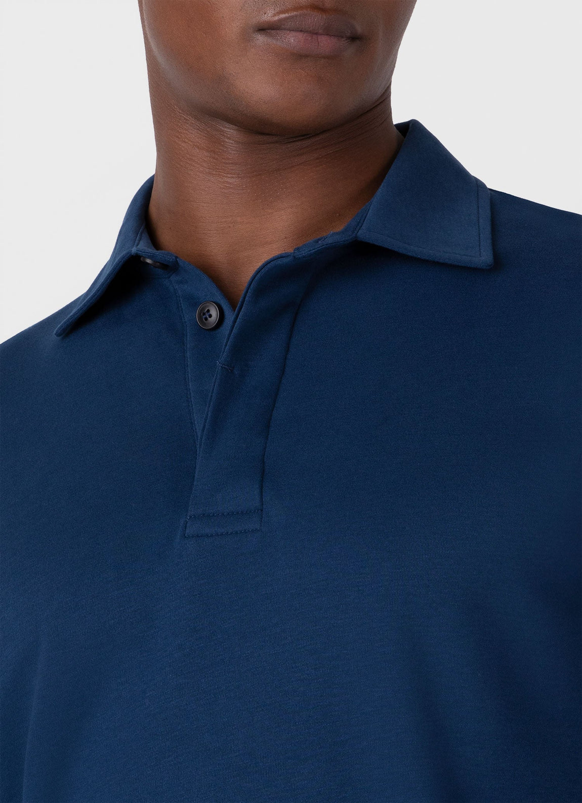 Men's Heavyweight Rugby Polo Shirt in Naval Blue