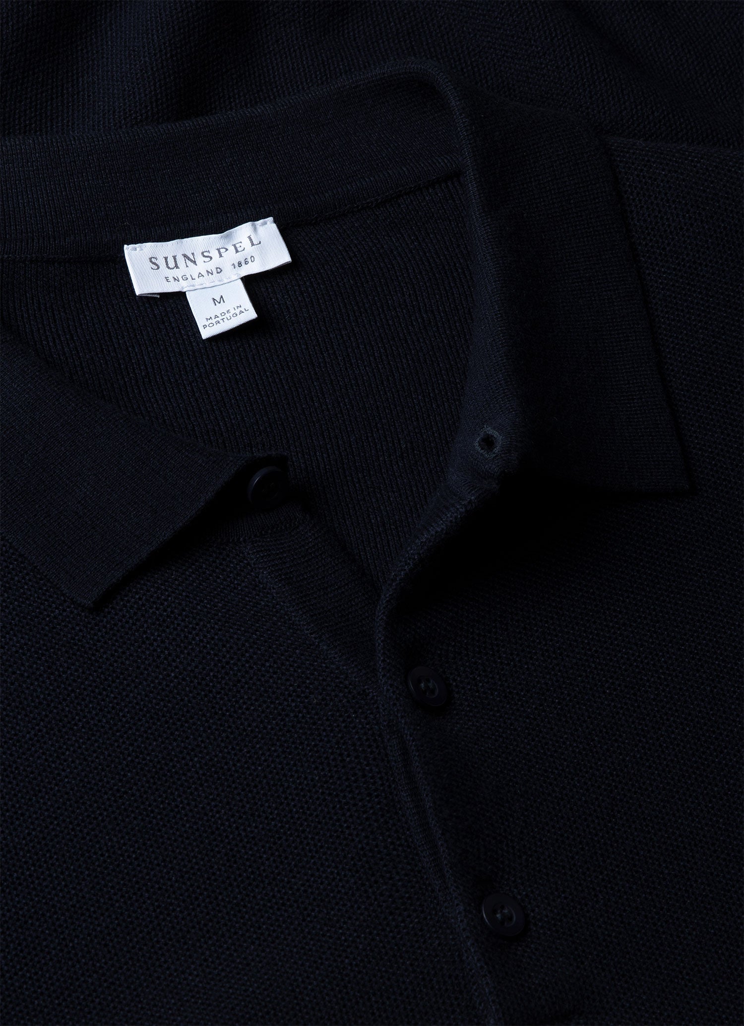 Men's Knit Polo Shirt in Navy