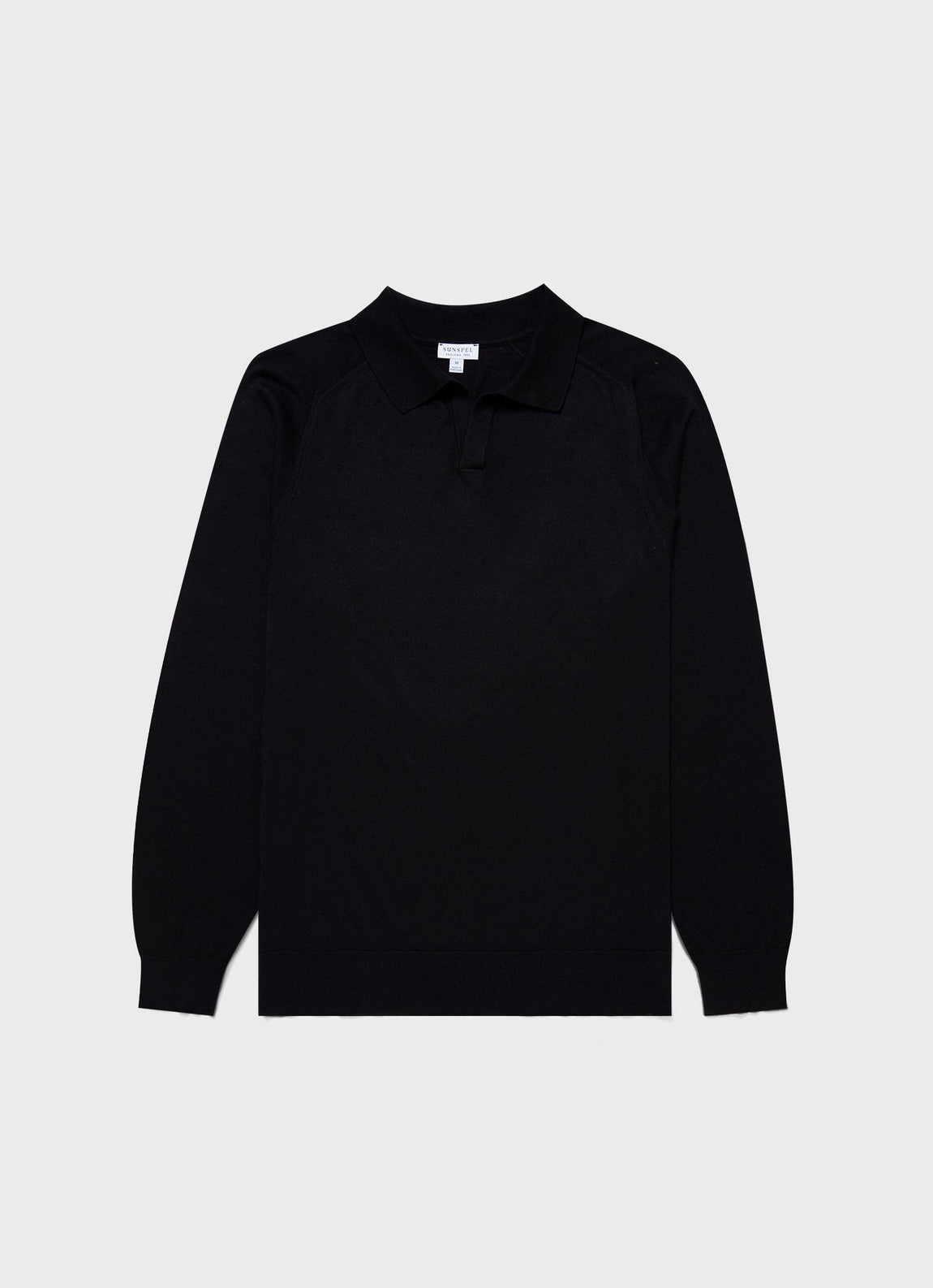 Men's Sea Island Cashmere Polo Shirt in Black