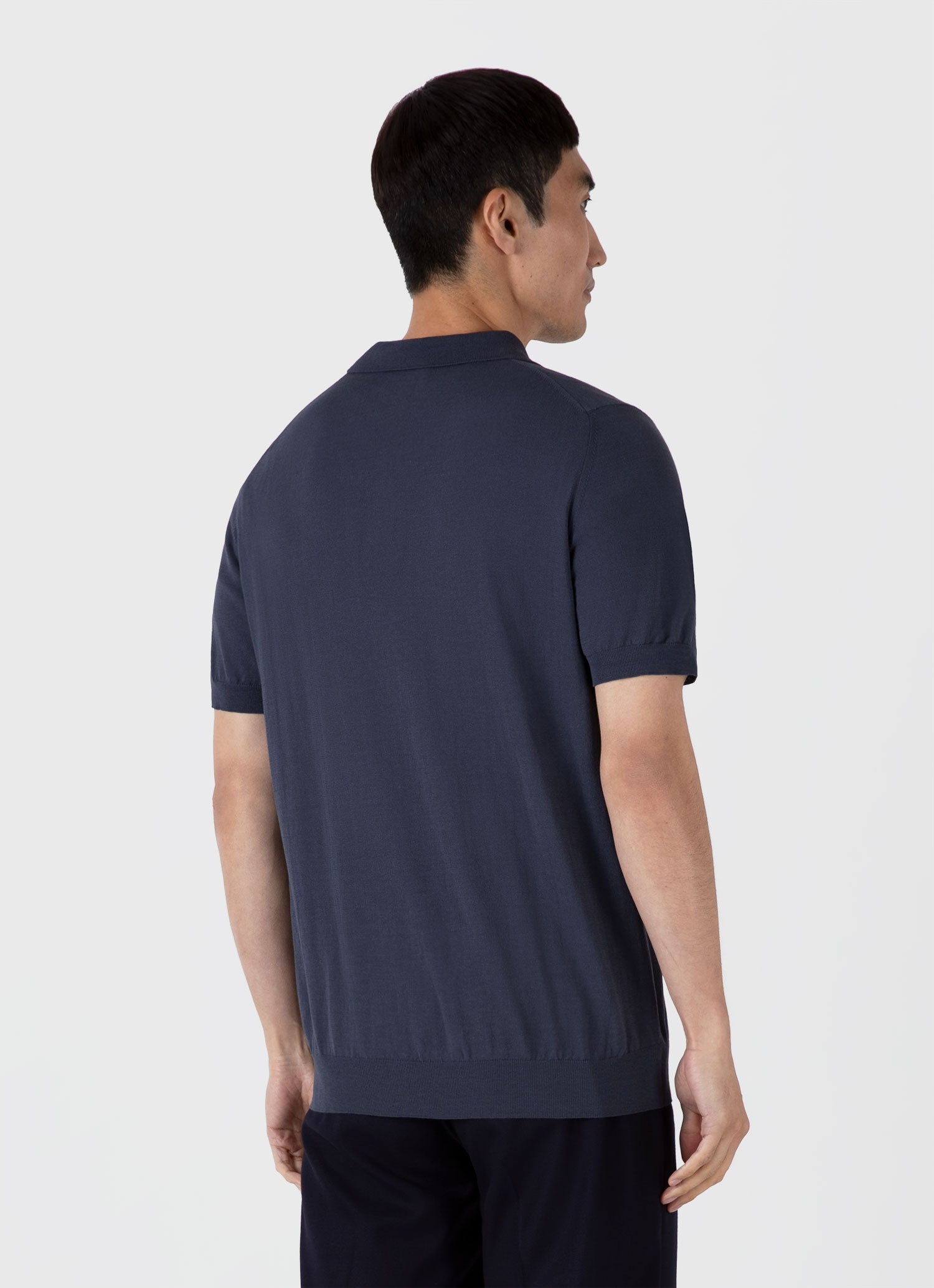 Men's Ice Cotton Polo Shirt in Slate Blue