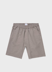 Men's Cotton Linen Drawstring Shorts in Pewter