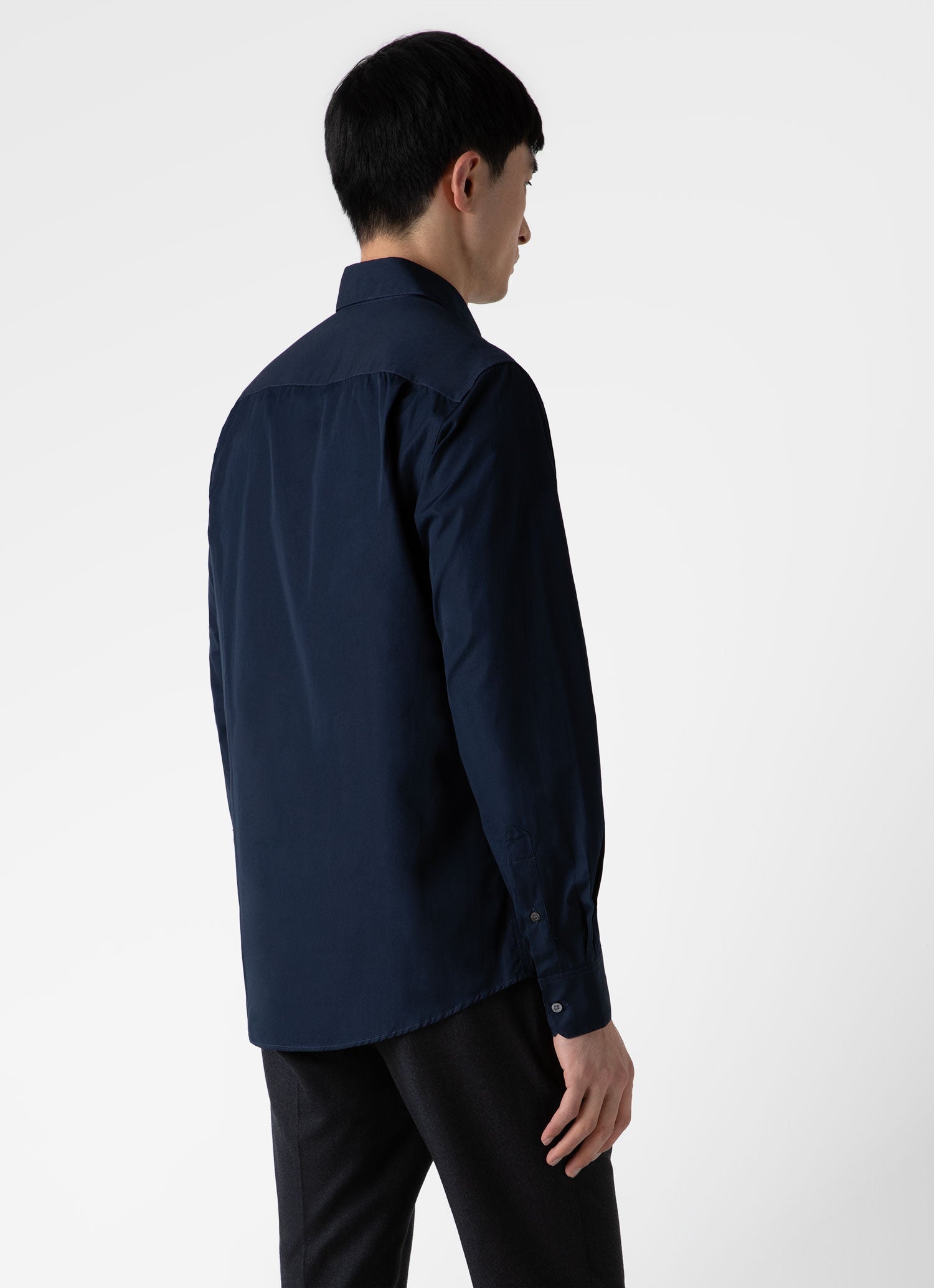 シーアイランド コットンシャツ （Navy）| Sunspel