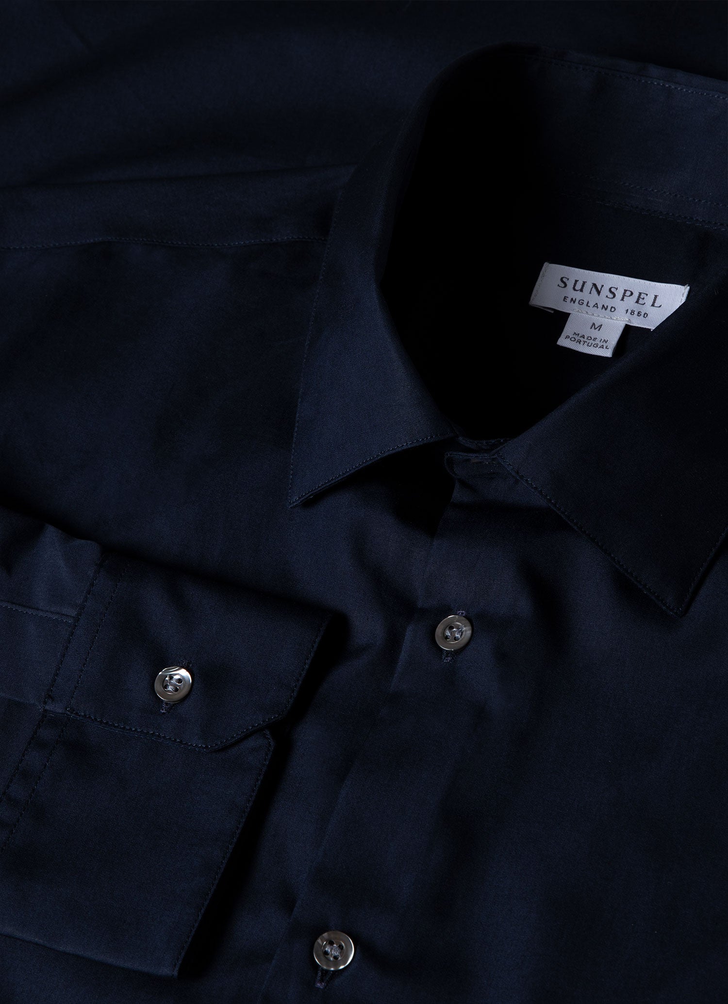 シーアイランド コットンシャツ （Navy）| Sunspel