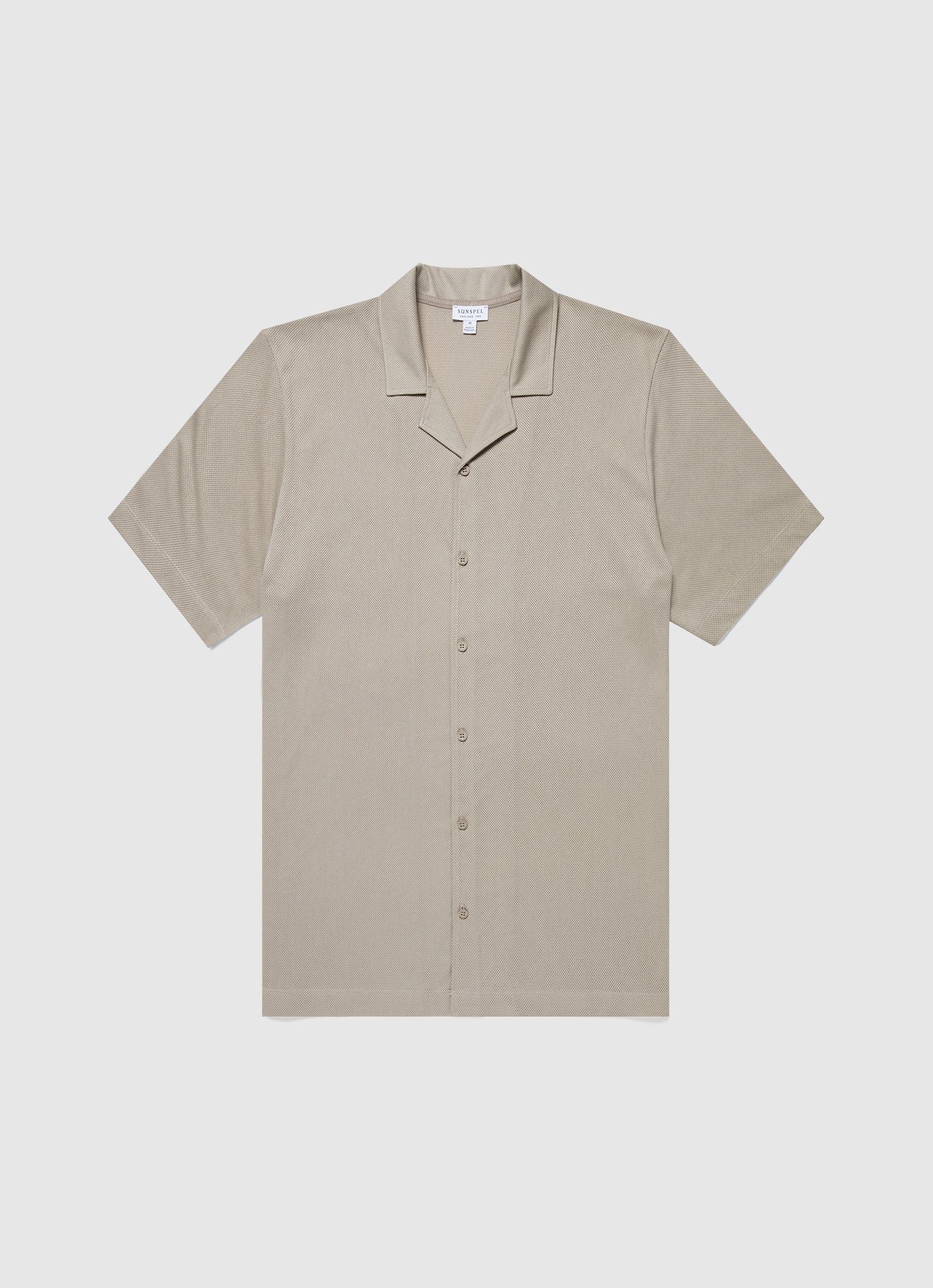 Men's Riviera Camp Collar Shirt in Ash Grey