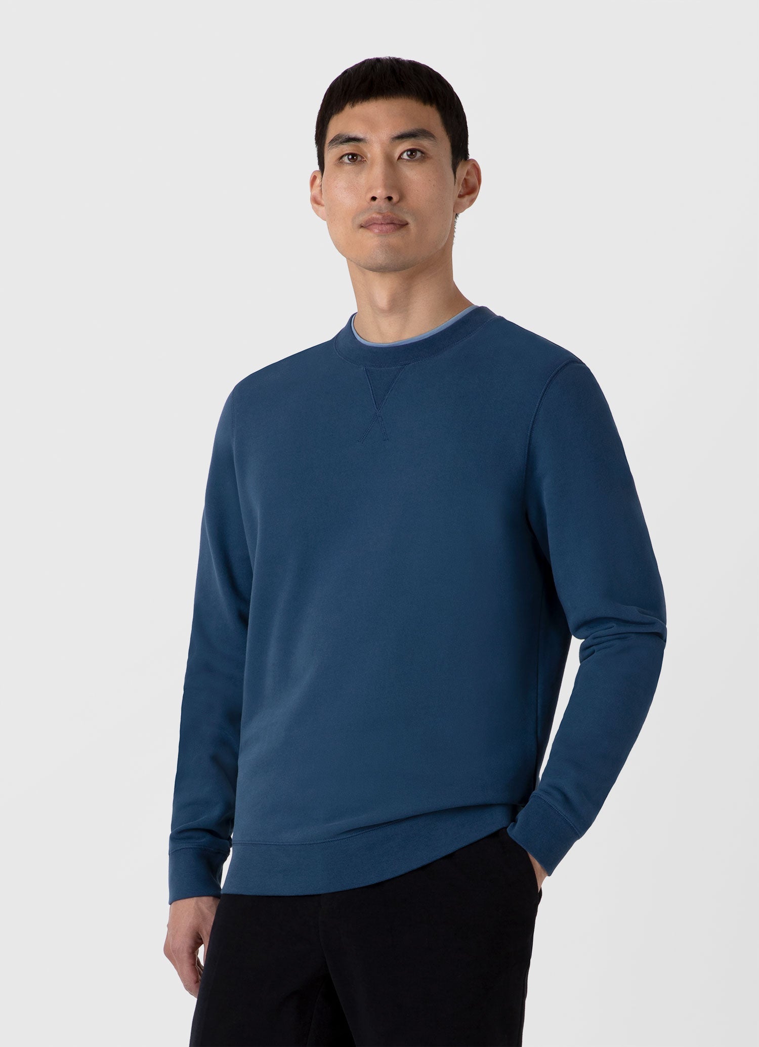 Men's Loopback Sweatshirt in Naval Blue