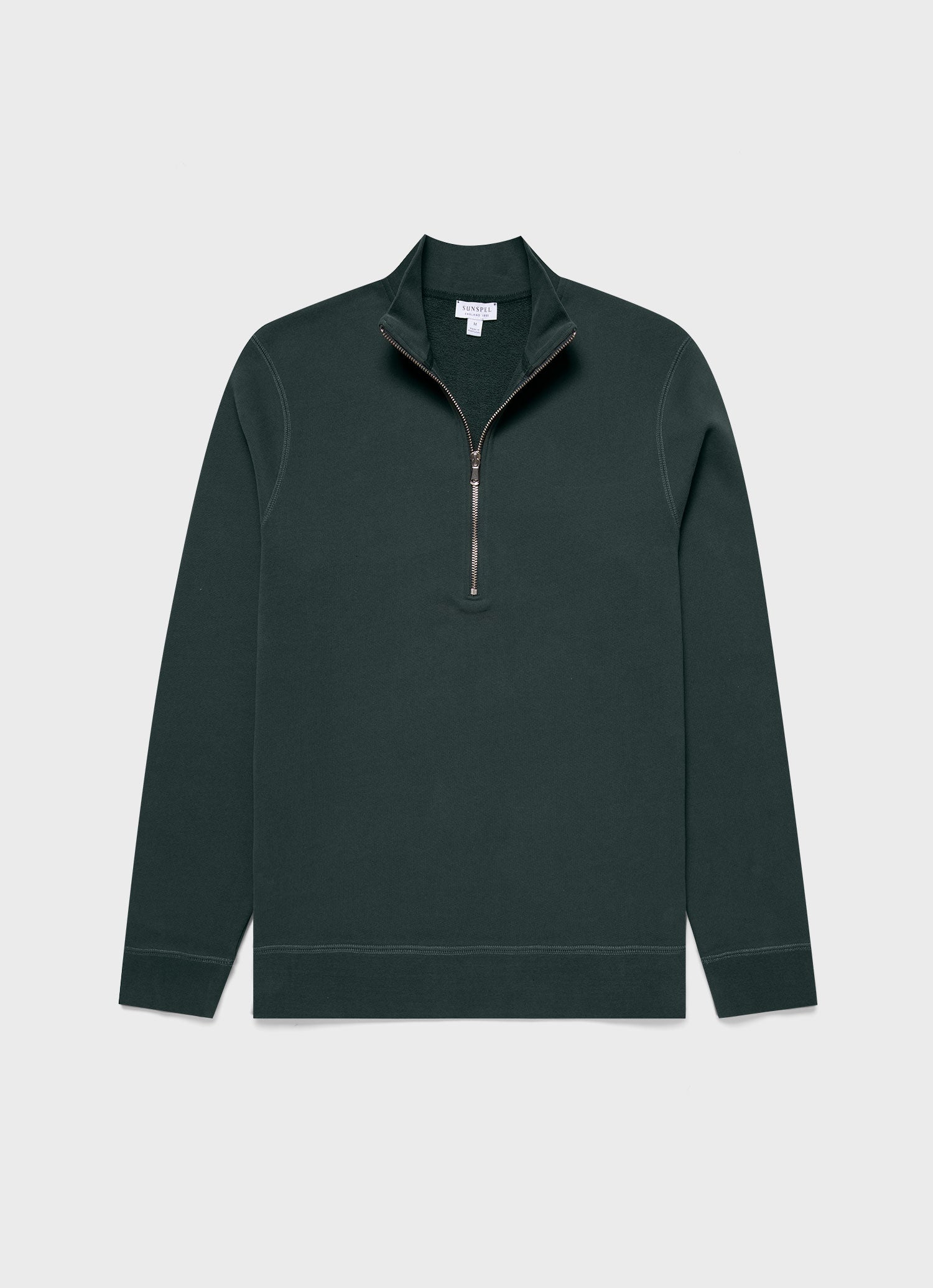 Men's Half Zip Loopback Sweatshirt in Holly Green