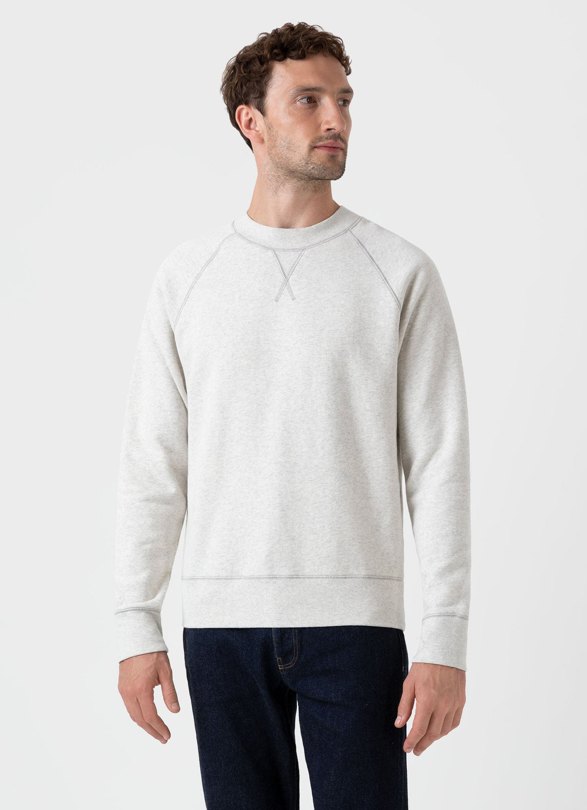 Men's Fleeceback Sweatshirt in Archive White Melange